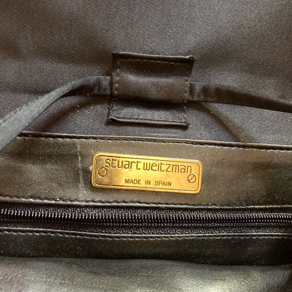 Stuart Weitzman Vintage Black Satin Purse - Picture 4 of 11